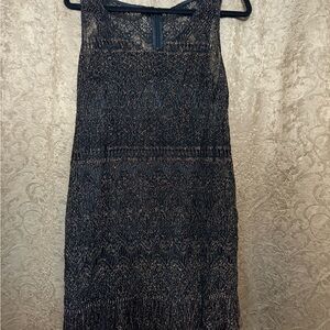 Chic Black and Gold Mini Dress